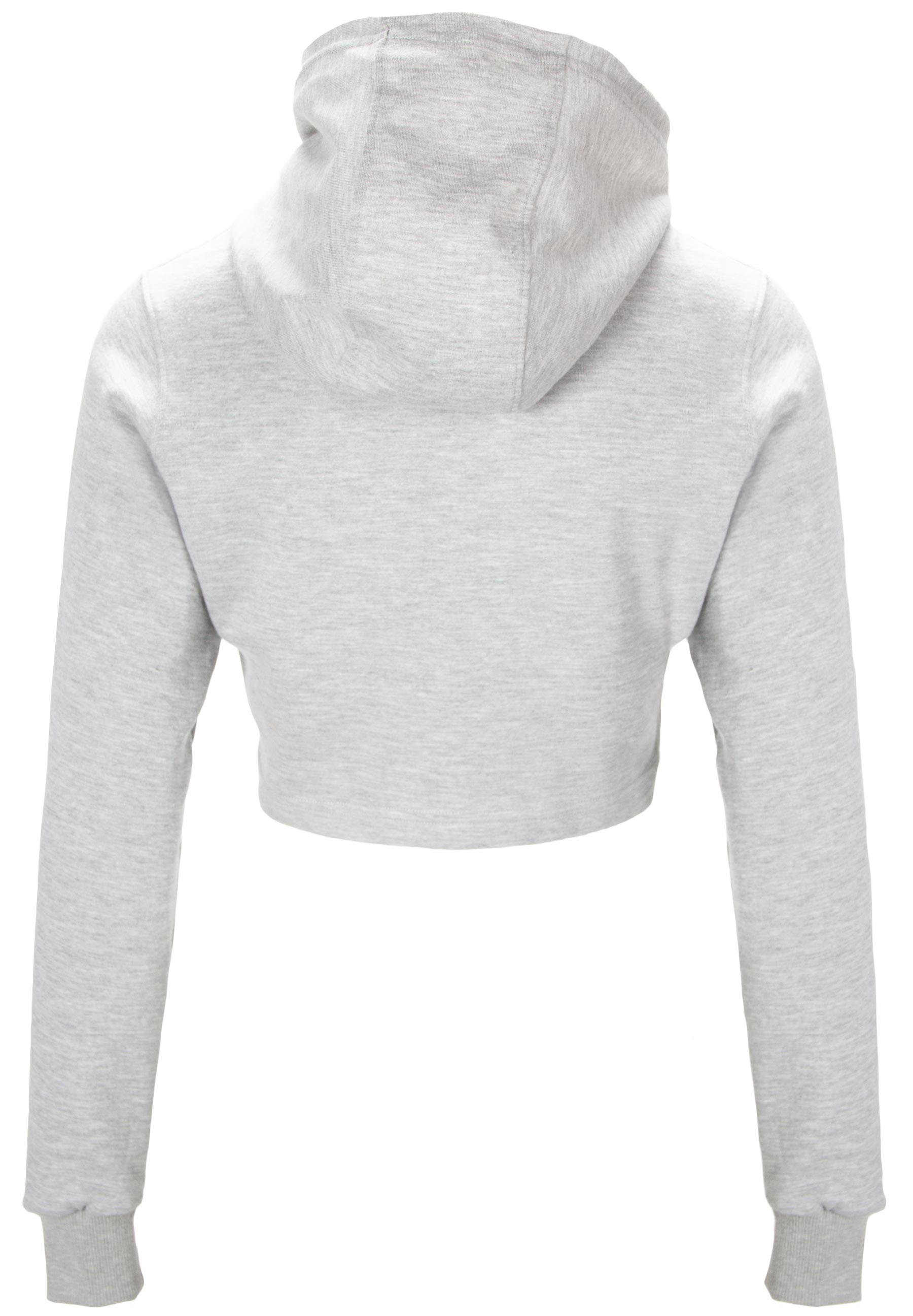 Pixley Crop Top Hoodie - Gray
