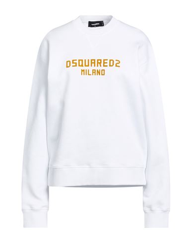 Woman Sweatshirt White Size L Cotton