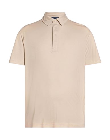 Man Polo shirt Beige Size L Cotton, Lyocell