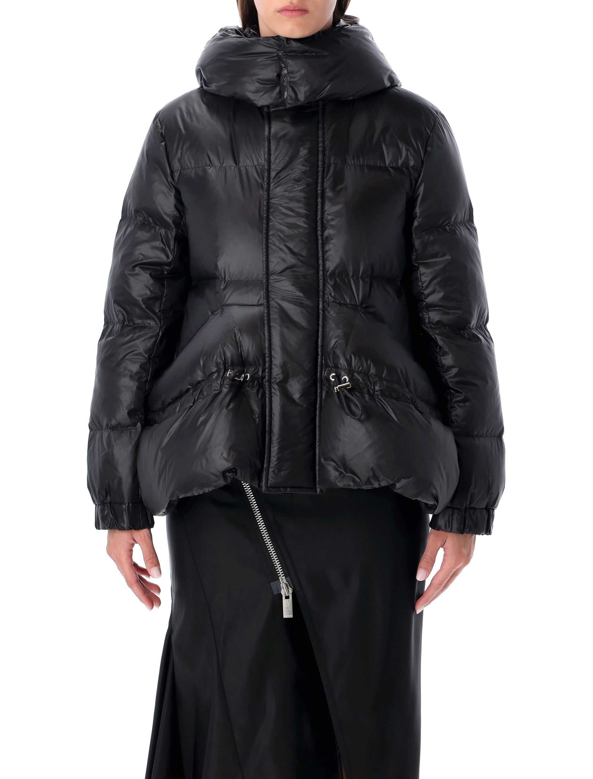 Removable-hood Quilted Down Jacket