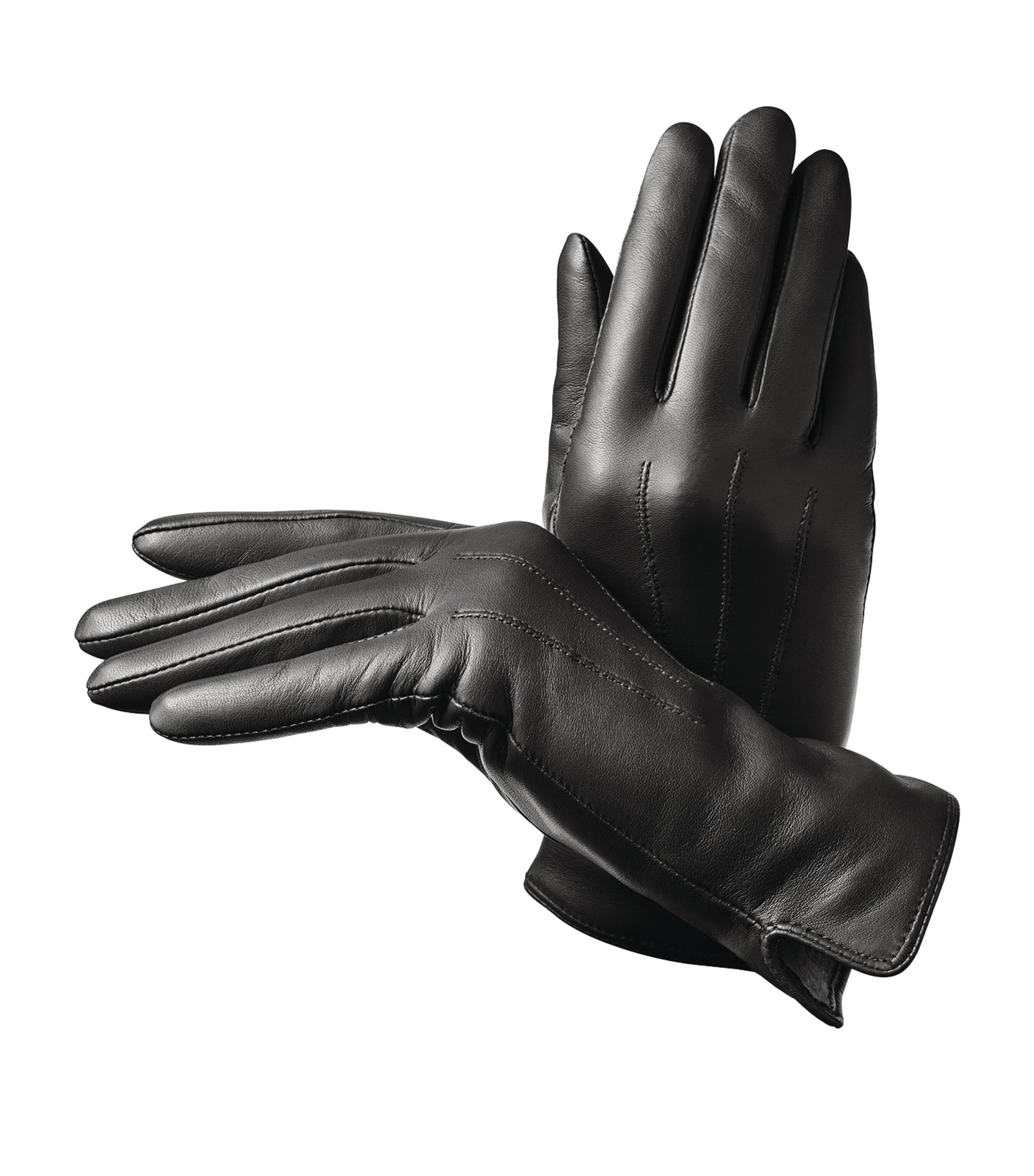 Cashmere-Wool-Lined Leather Gloves