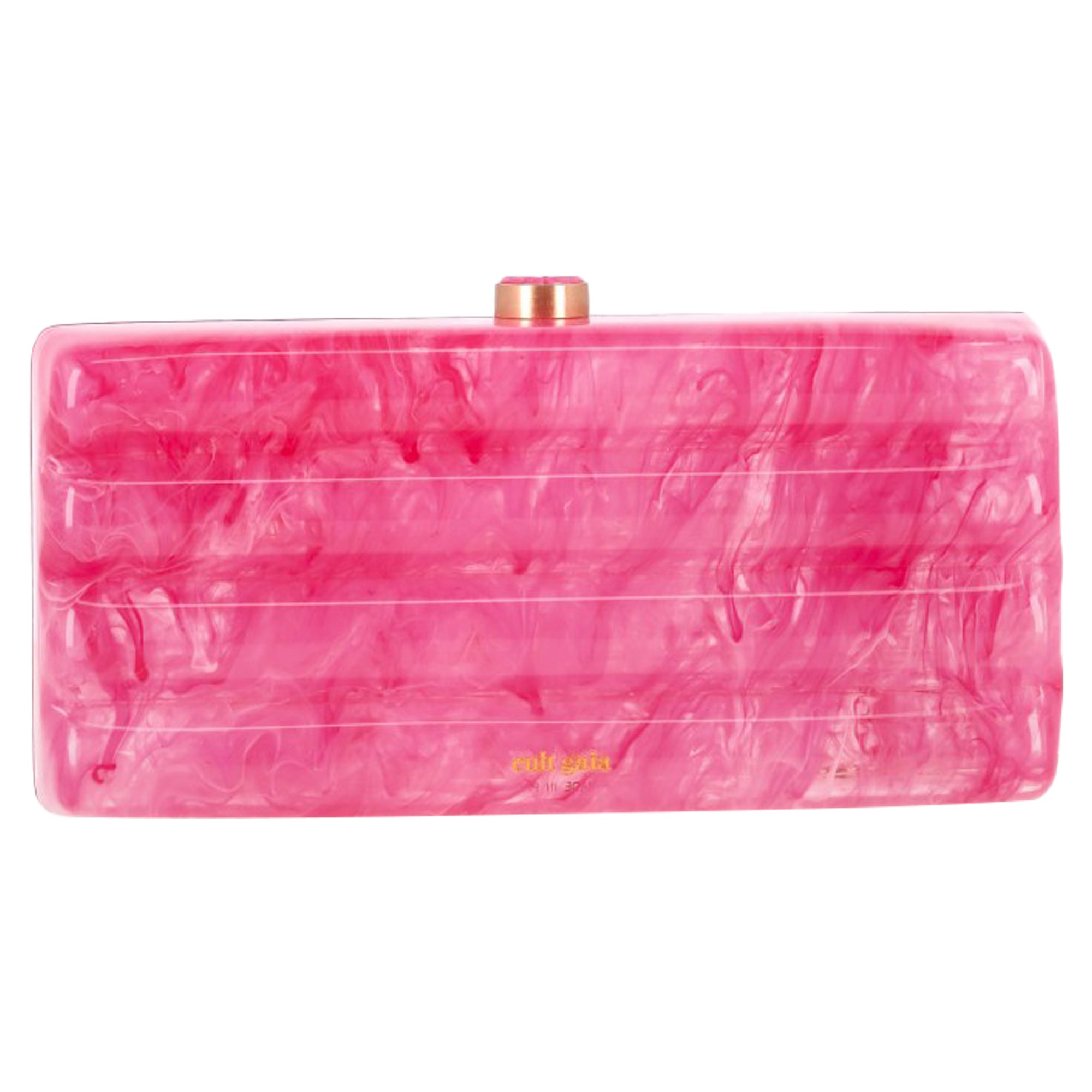 Enid Clutch in Pink Acrylic