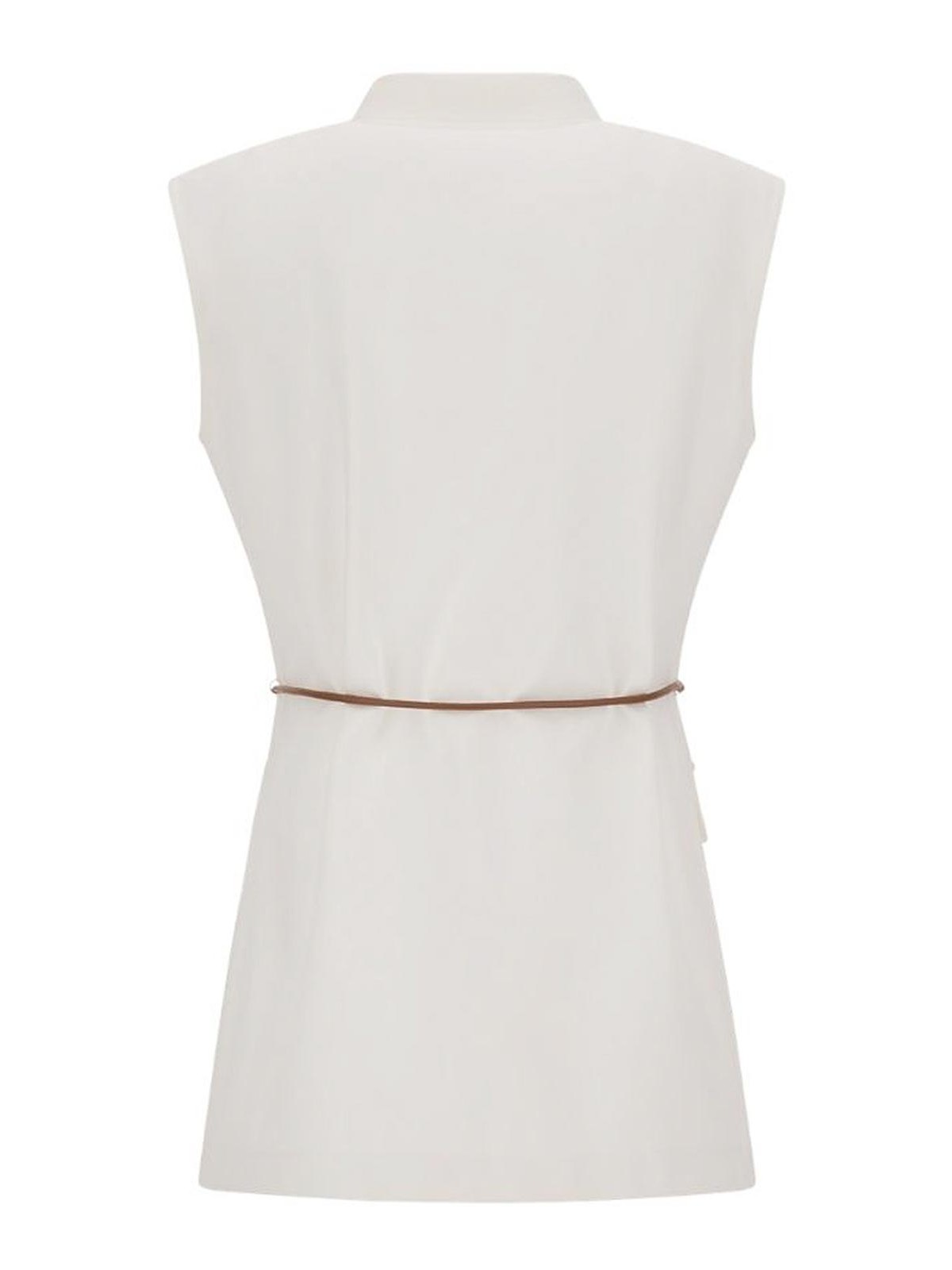 Herno - jersey vest dense rome fabric belt
