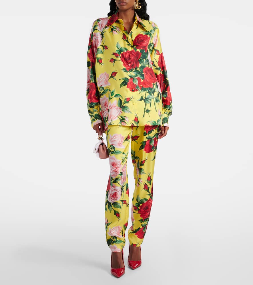 Floral silk shirt