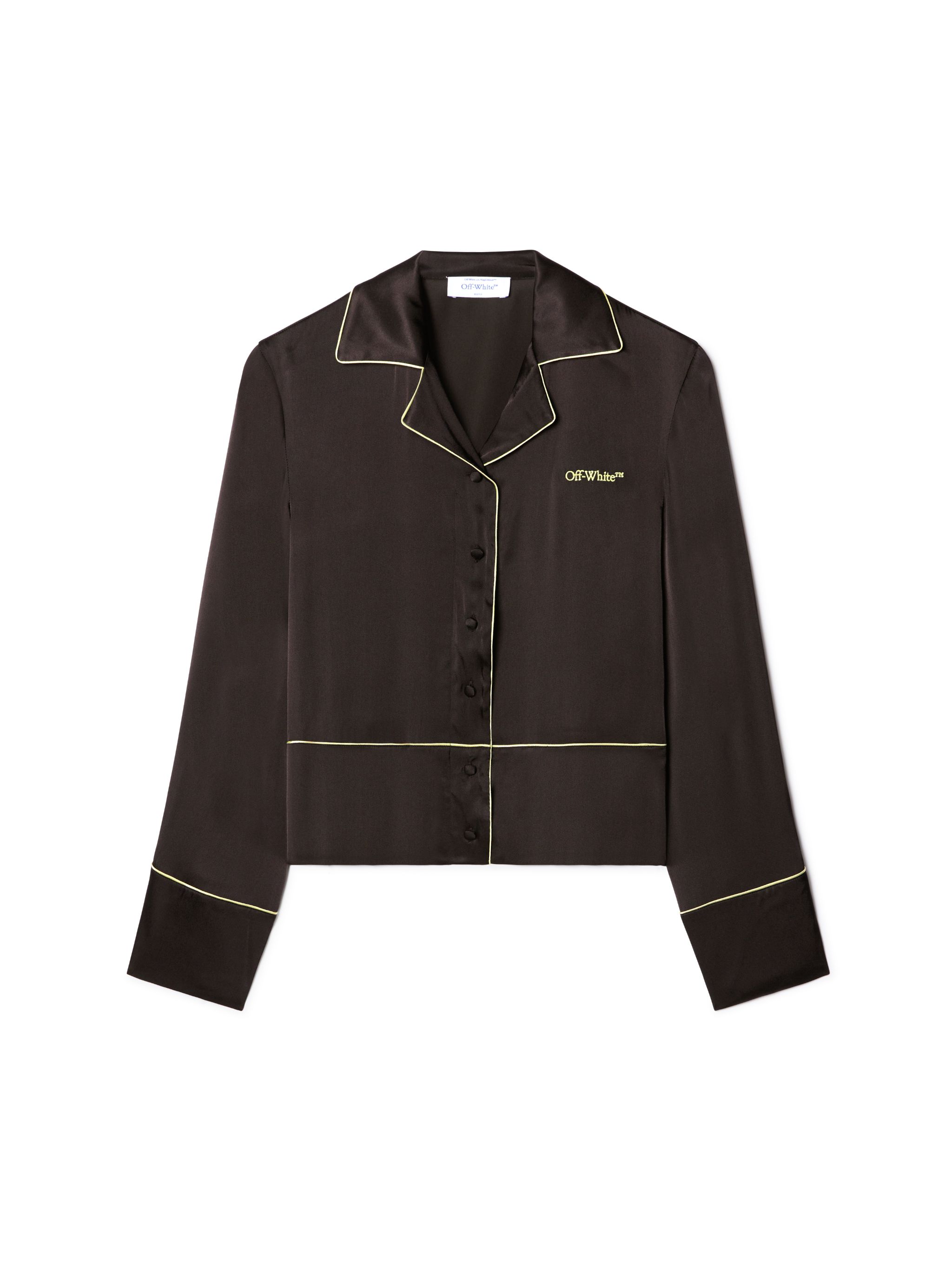 Chocolate Satin Pajama Shirt