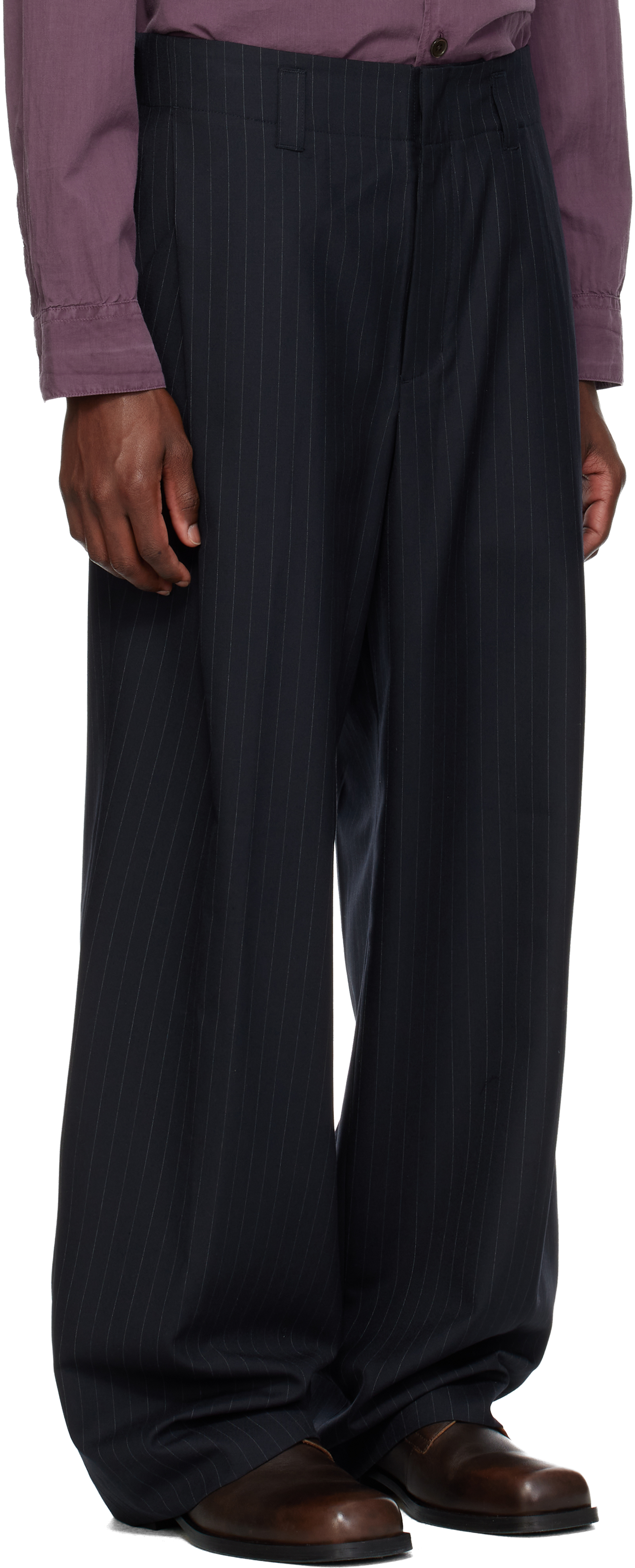 Navy Drop Trousers