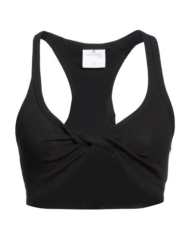 Courrèges Woman Top Black Size M Cotton, Elastane
