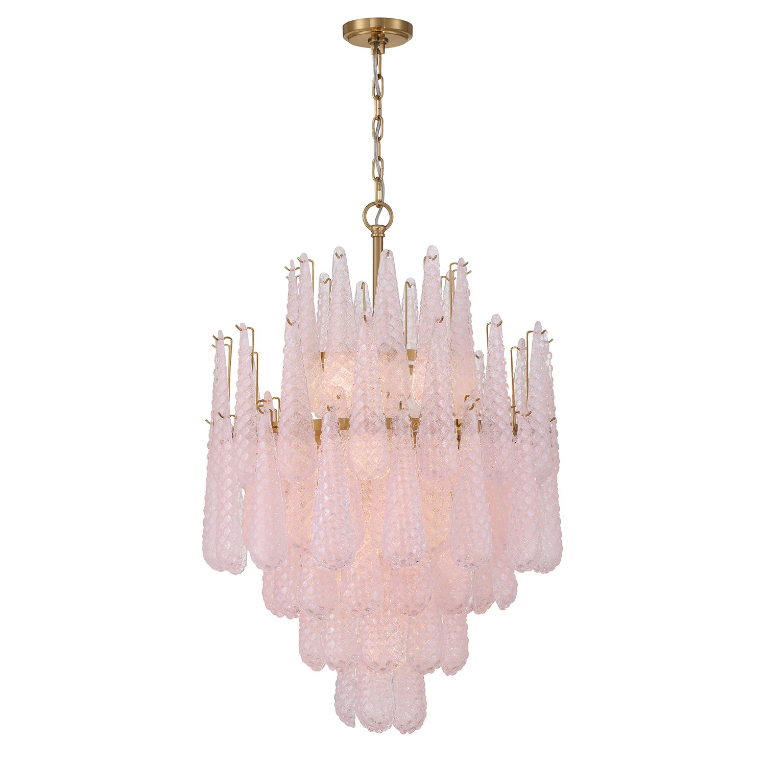 Aged Brass Chandelier from the Ollie Collection