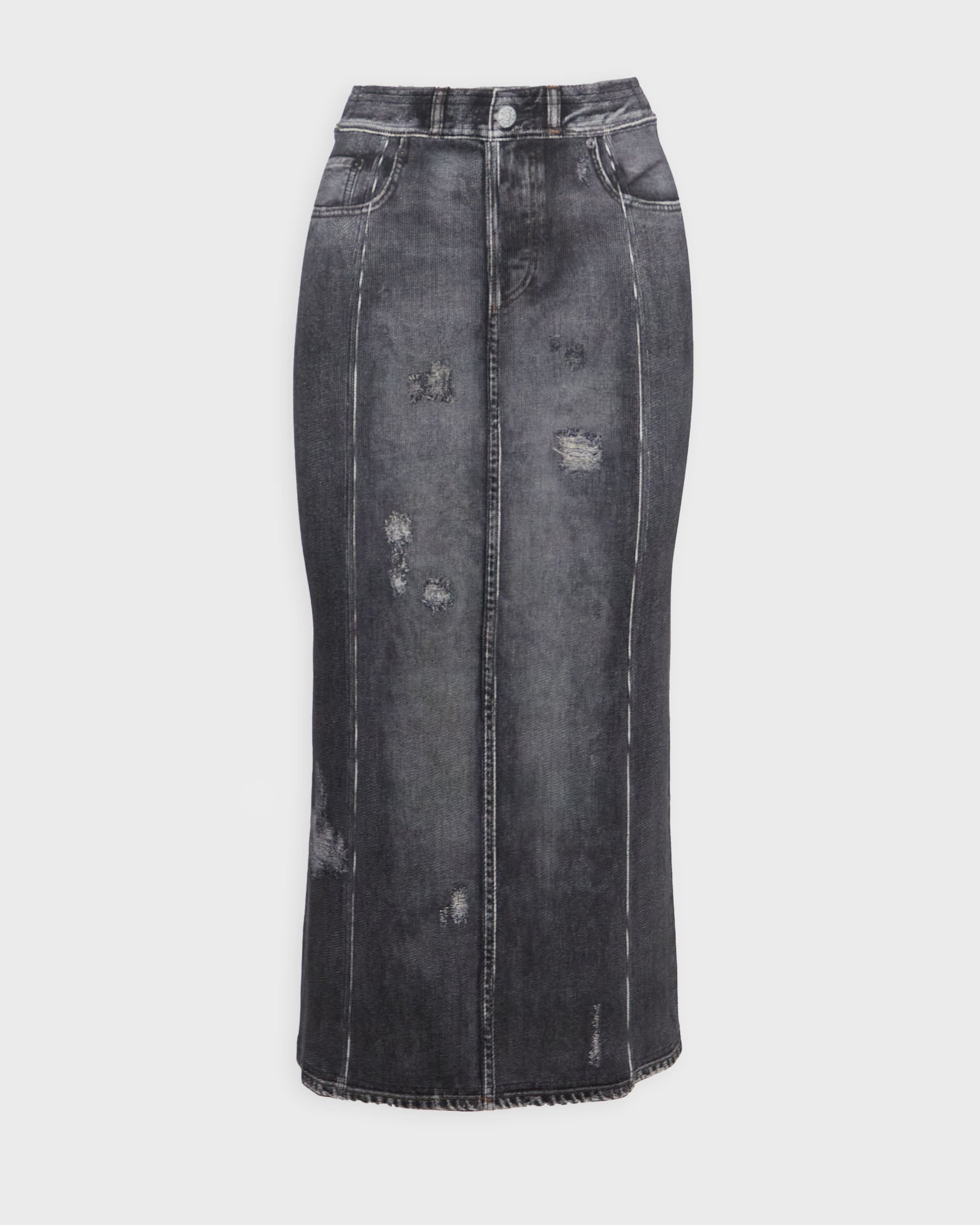 Acne Studios Skirt Denim Print Vintage black