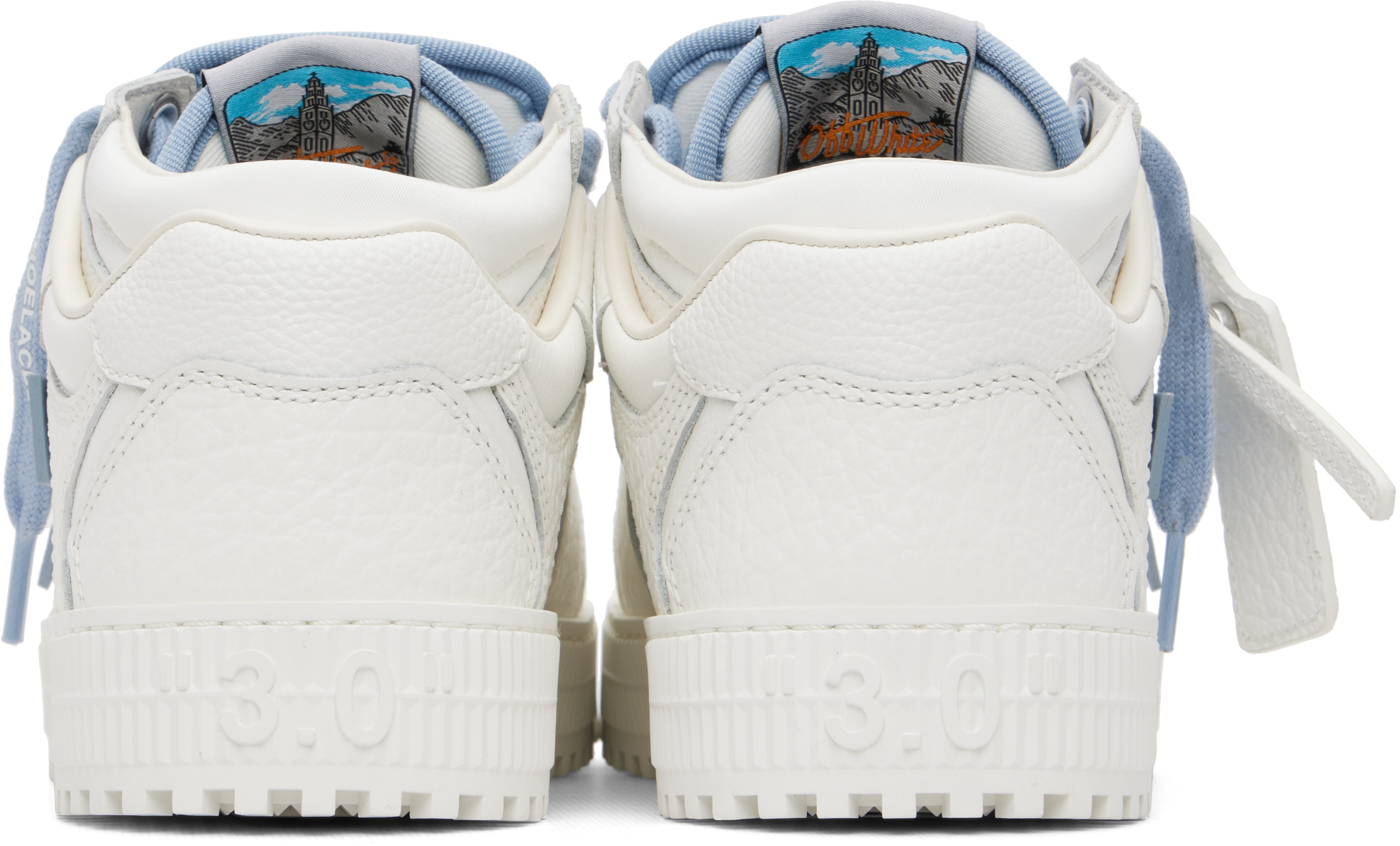White & Blue 3.0 Floating Arrow Sneakers