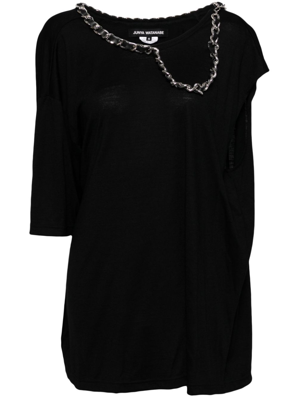 Asymmetric oversized blouse - Black