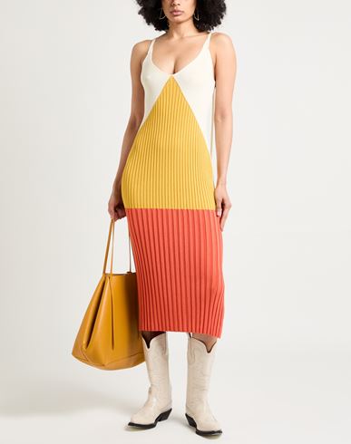 Partow Woman Midi dress Marigold Size S Viscose, Polyamide