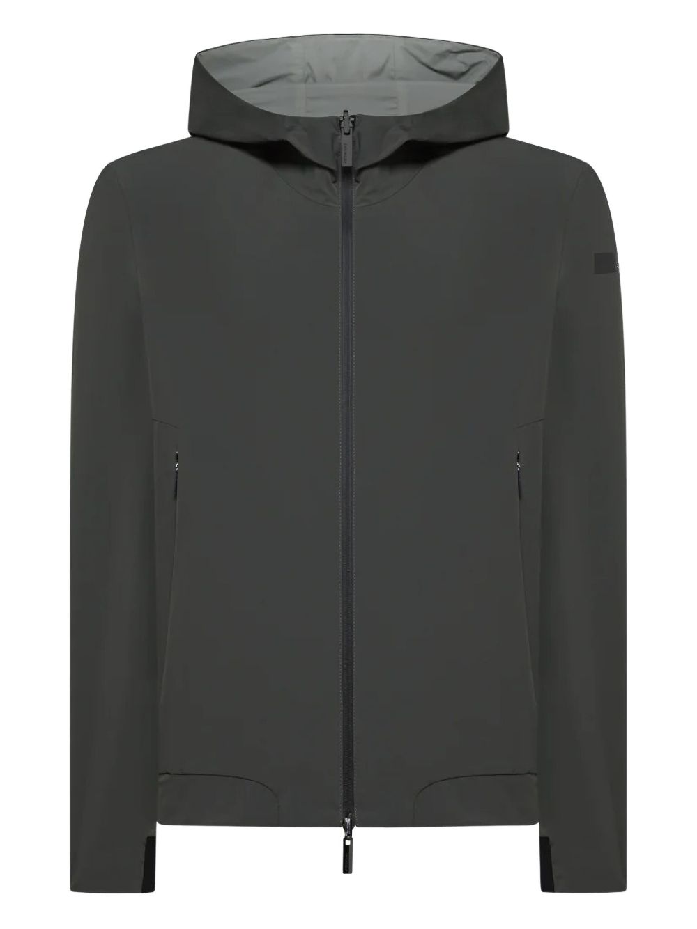 Hooded front-zip jacket - Green