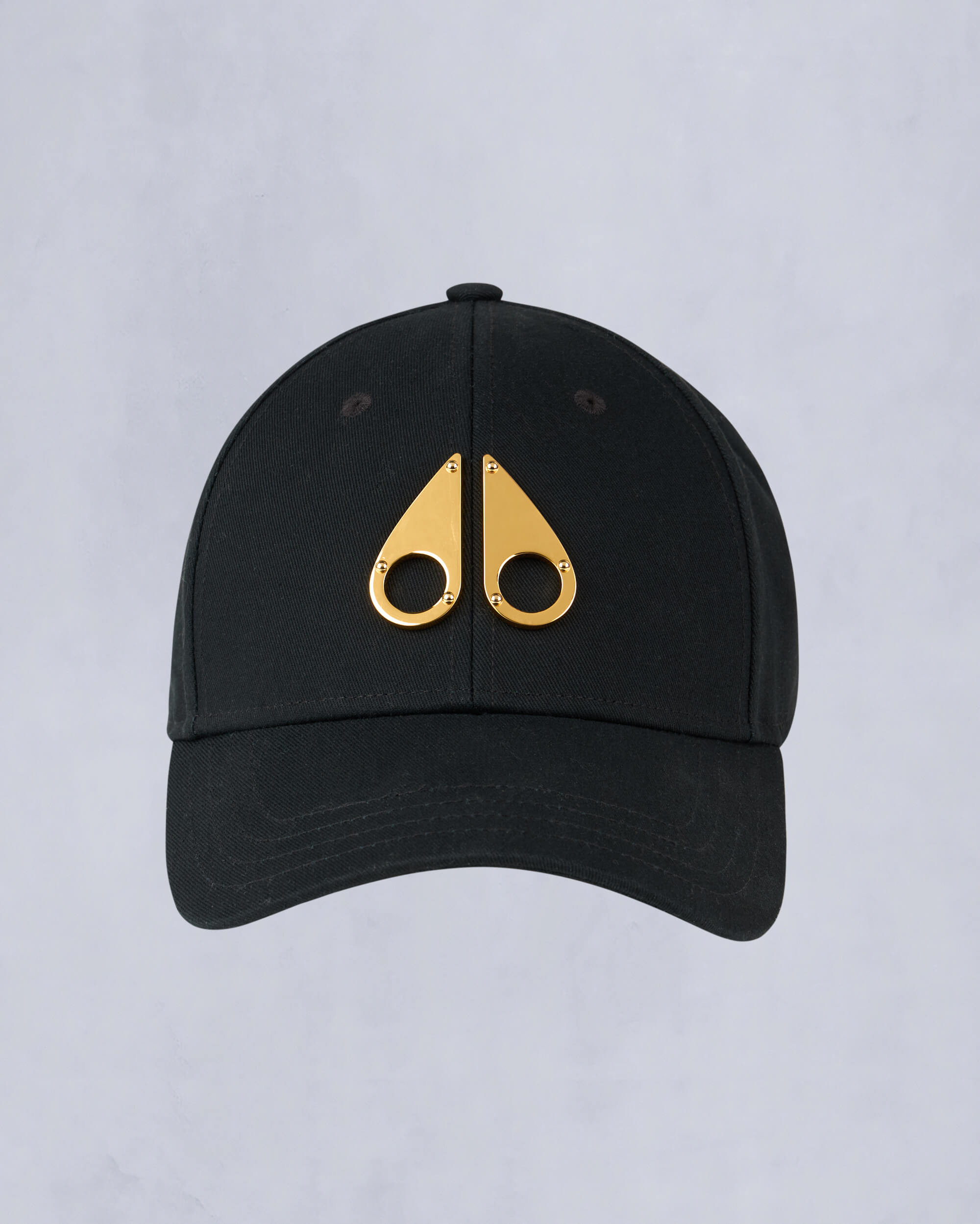 Moose Knuckles - Gold Series Logo Icon Baseball Cap - Color: Black