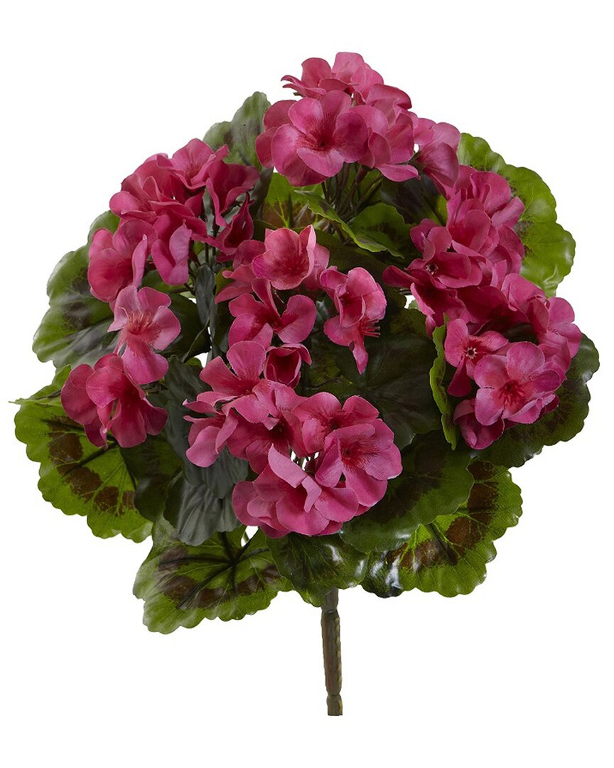 Geranium Artificial Bush Uv Resistant, Set Of 4 (I