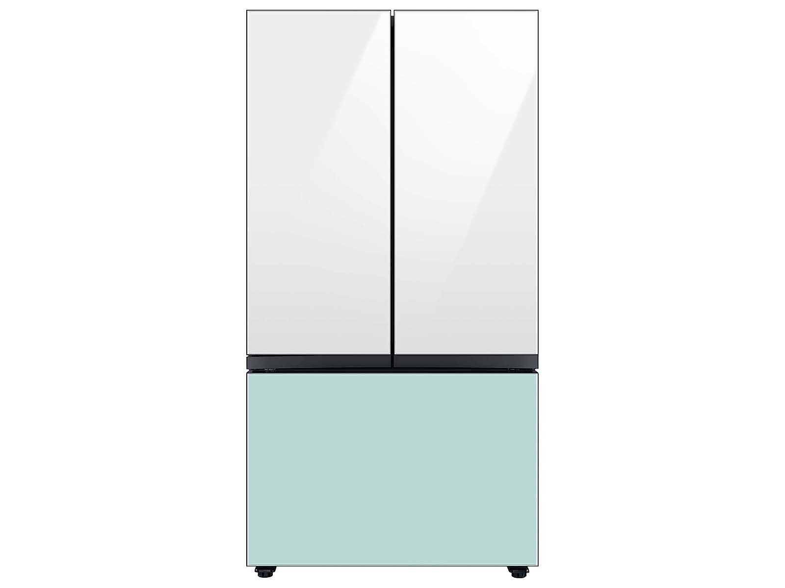 Bespoke 3-Door French Door Refrigerator Panel in Morning in Blue Glass - Bottom Panel(RA-F36DB3CM/AA)