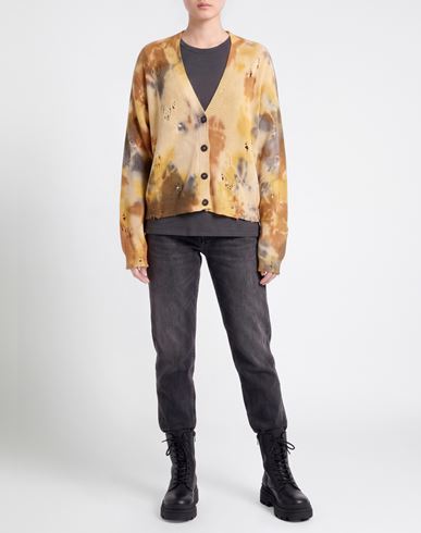 Woman Cardigan Mustard Size L Cotton