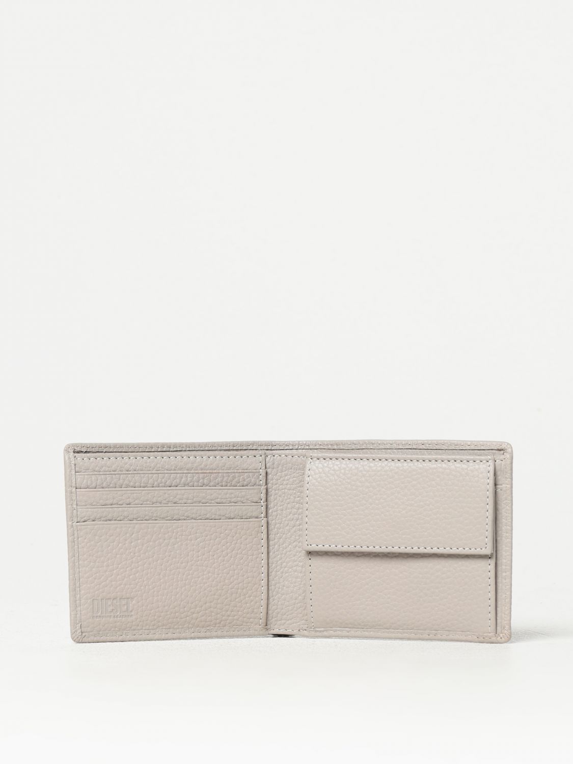 Logo-plaque detail bi-fold wallet - Brown