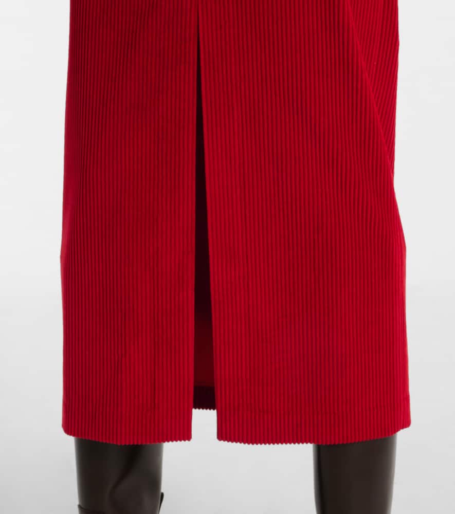 Cotton midi skirt
