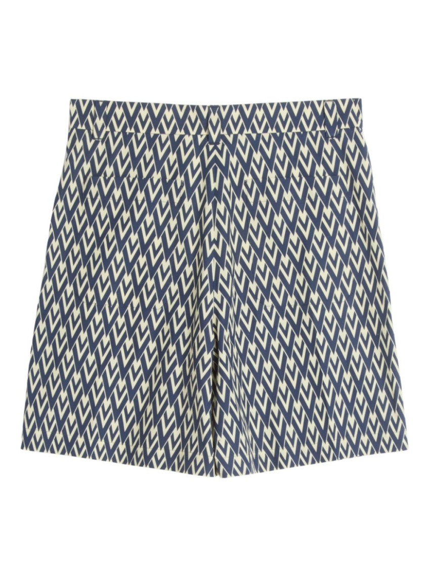Printed Cotton Bermuda Shorts