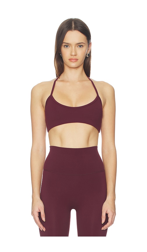 Astoria Halter Sports Bra in Burgundy. - M also in L, S