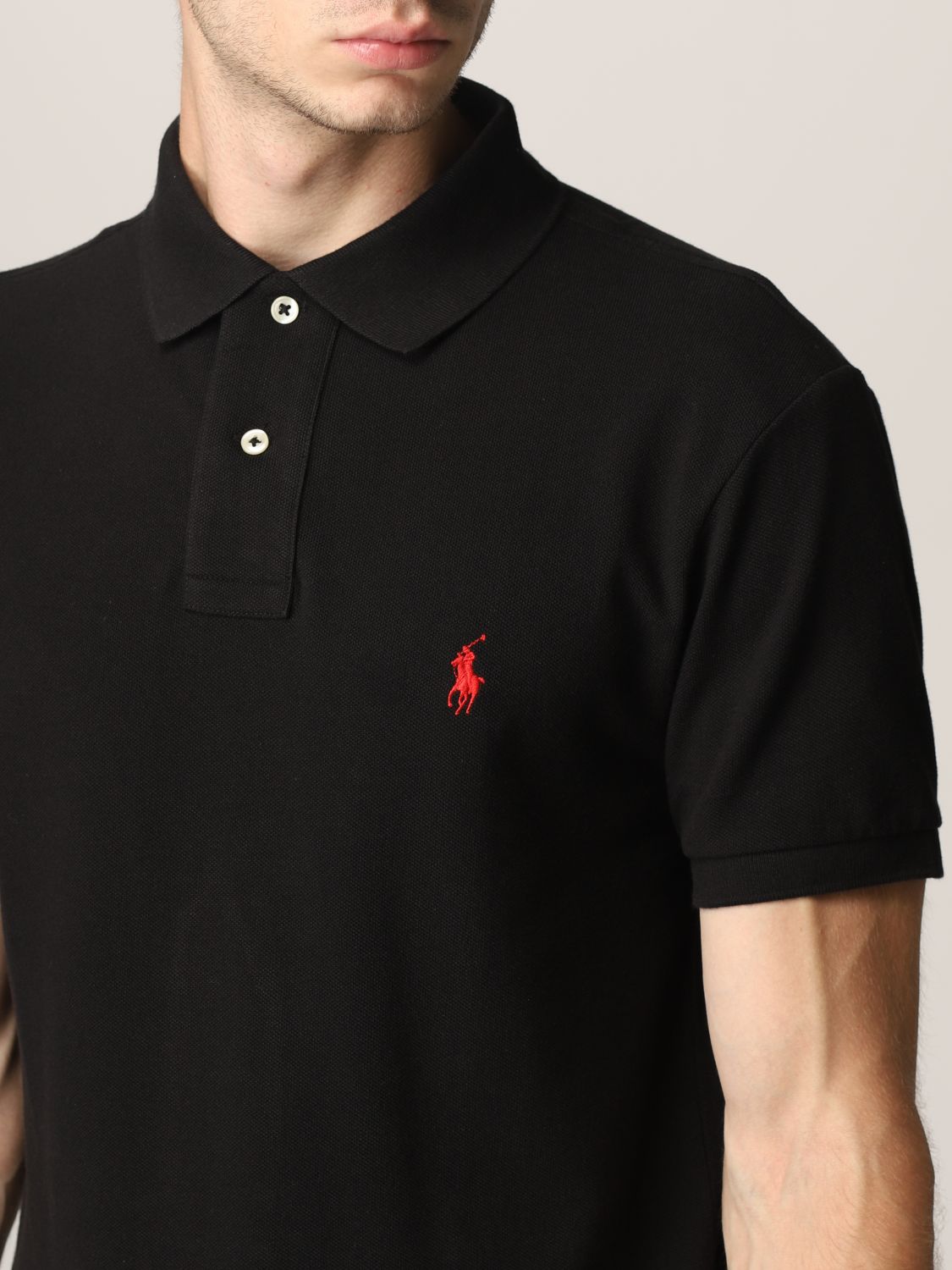 Cotton polo shirt with logo