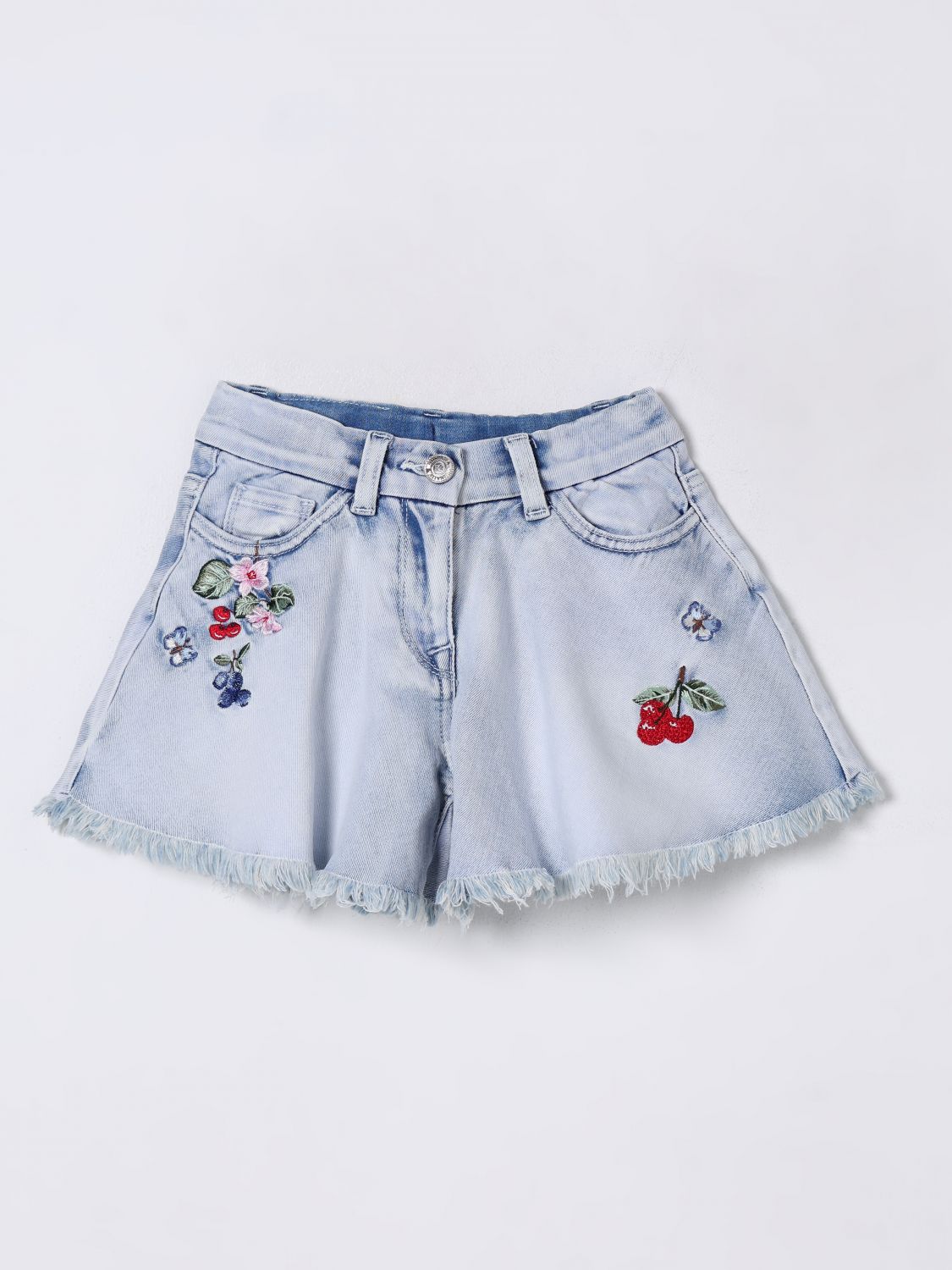 Monnalisa rhinestone-embellished shorts - Blue