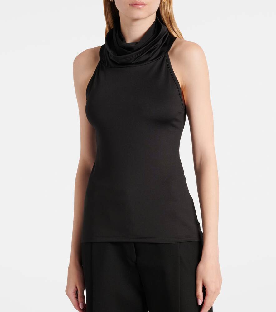 Draped jersey top