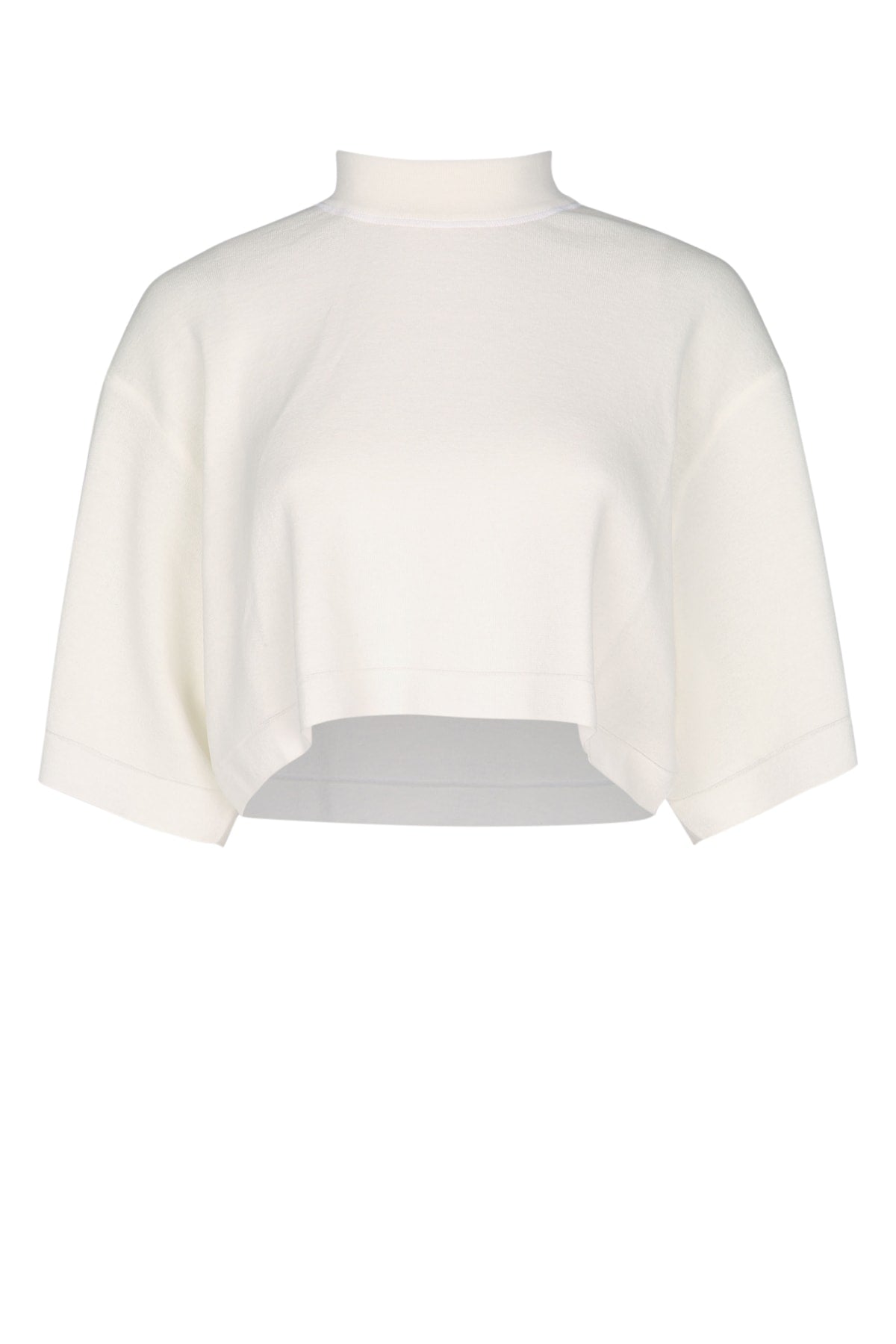 Alaia Crop Top Sweater — White