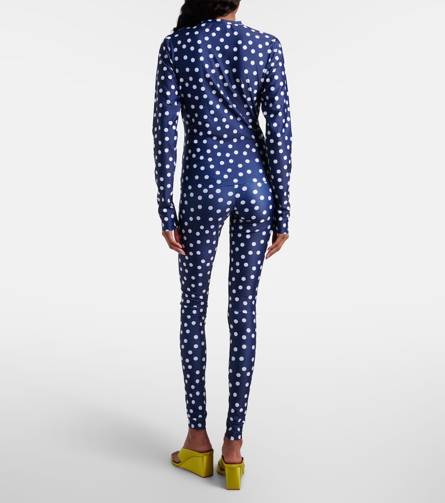 Polka-dot jersey leggings