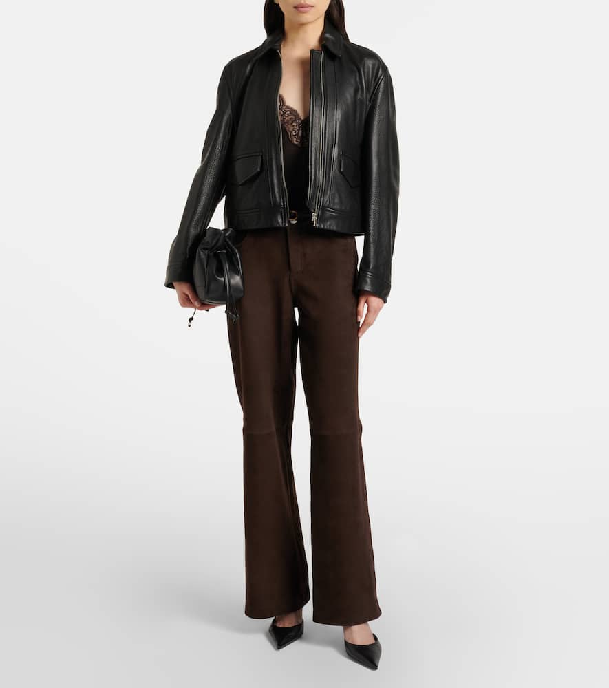 Milo suede wide-leg pants