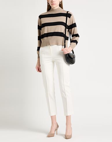 Woman Turtleneck Beige Size 3XL Virgin Wool, Cashmere, Silk