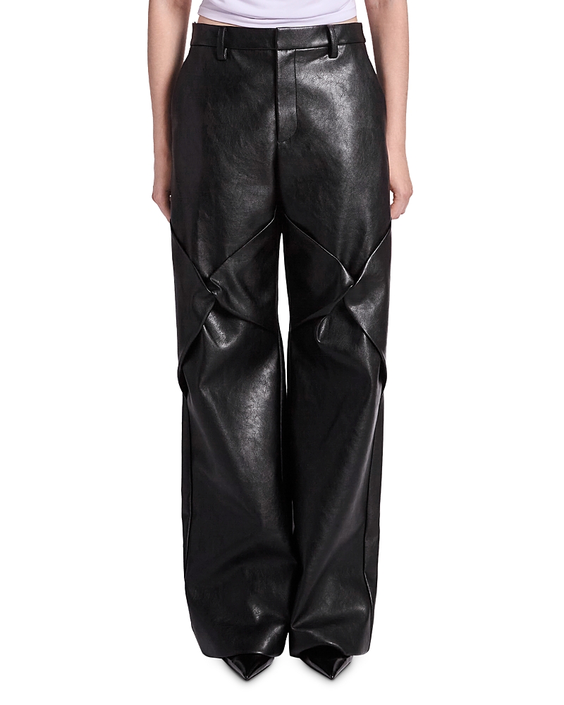 Draped Knee High Rise Pants