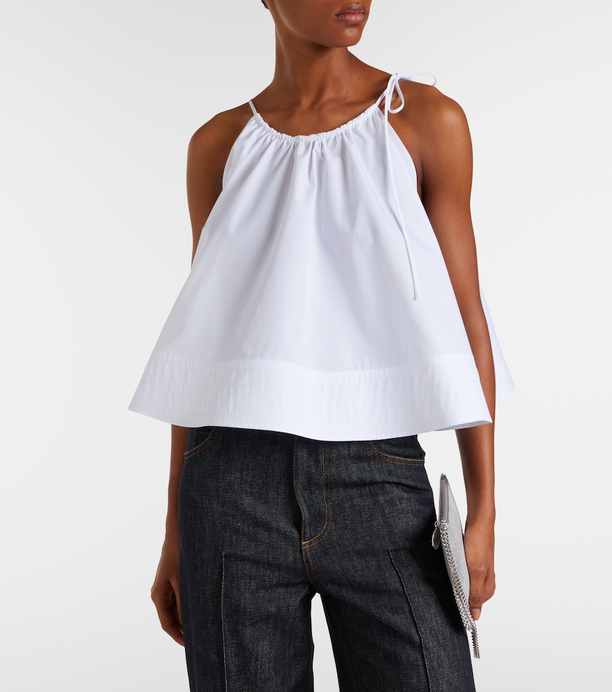 Cotton poplin tank top