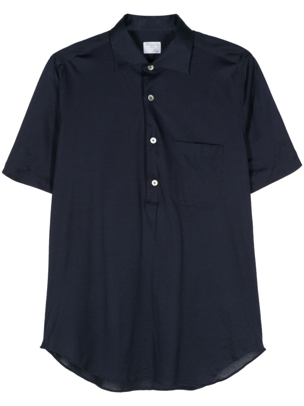 Cotton short-sleeved shirt - Blue