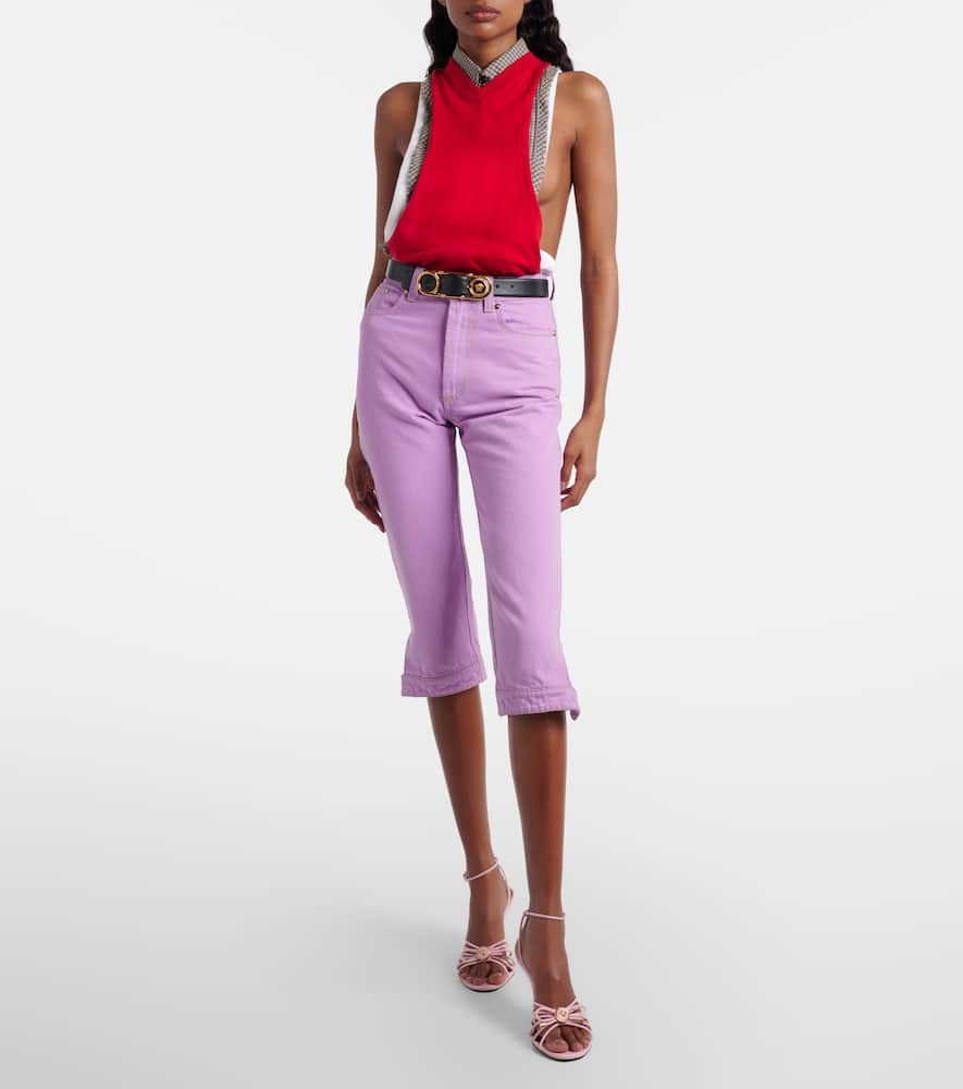 High-rise capri jeans