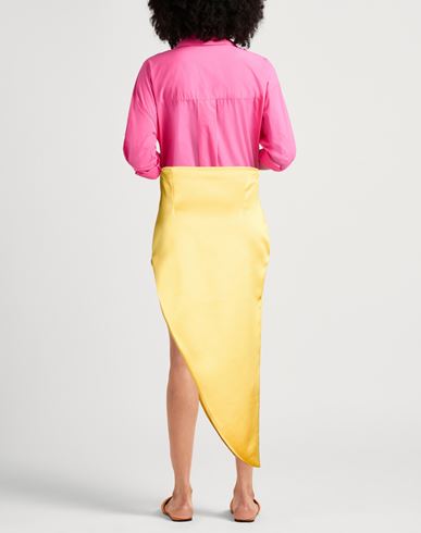 Woman Mini skirt Yellow Size 8 Polyester, Elastane