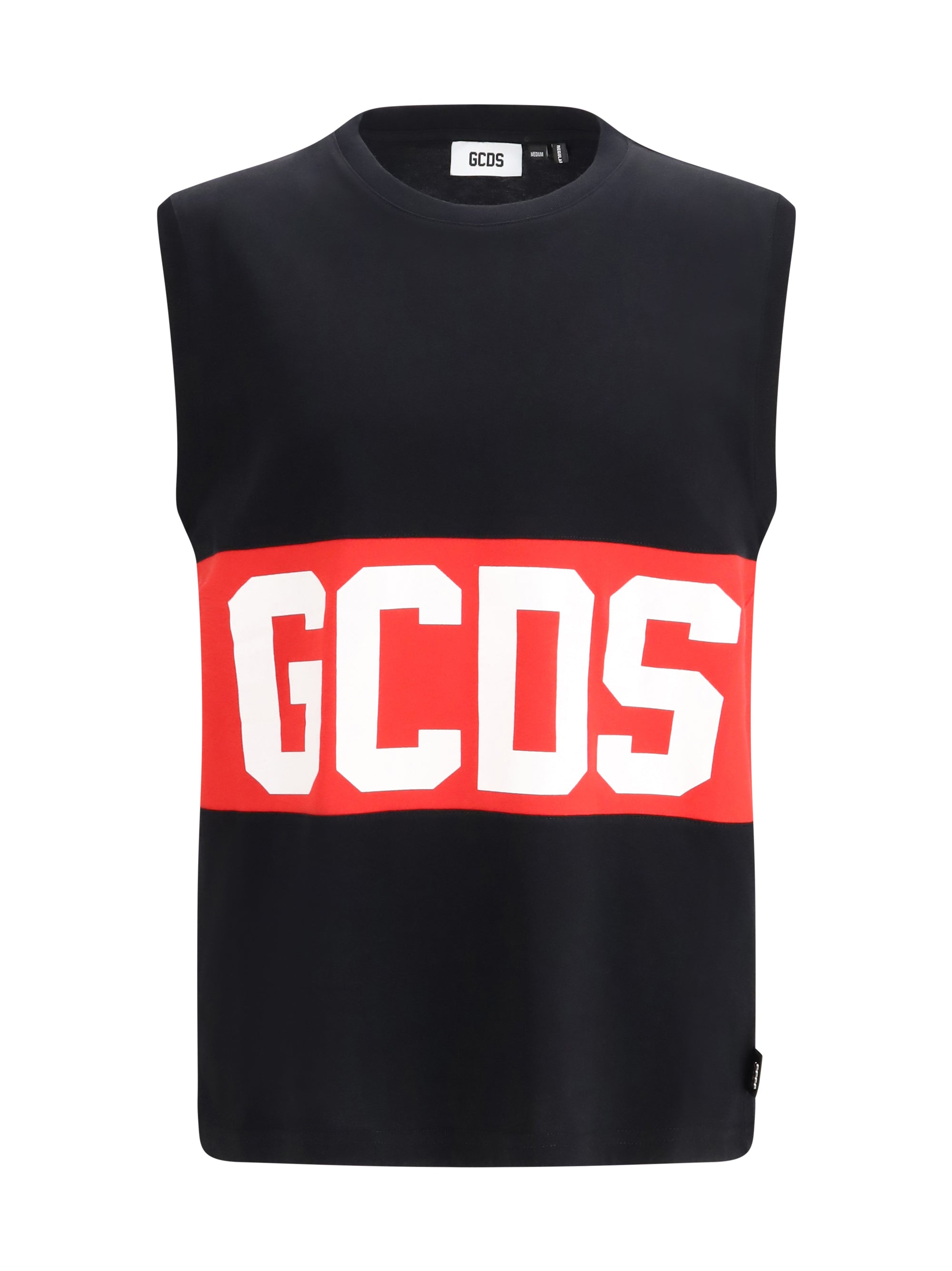 Logo-Printed Cotton Tank Top — Black