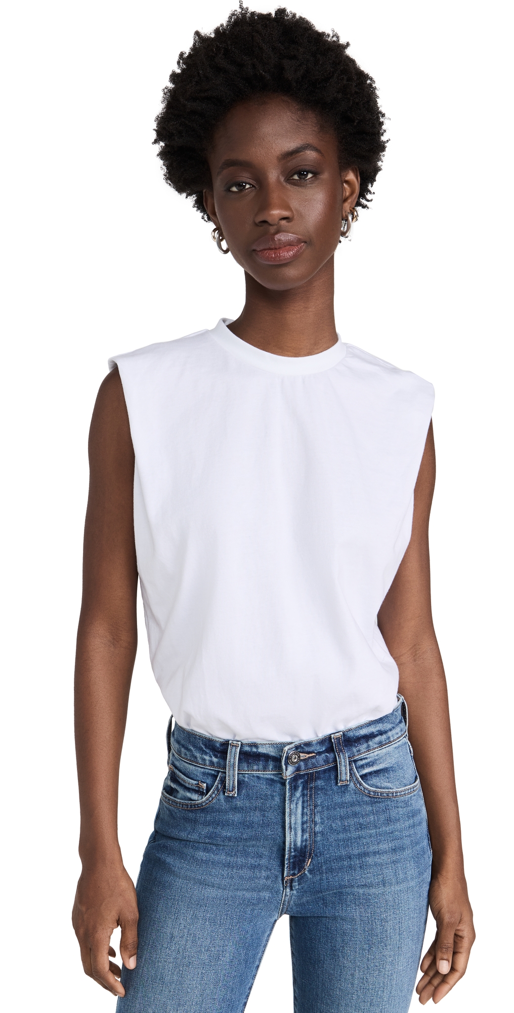 Muscle Tee Thong Bodysuit White