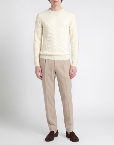 Man Sweater Ivory Size 40 Merino Wool