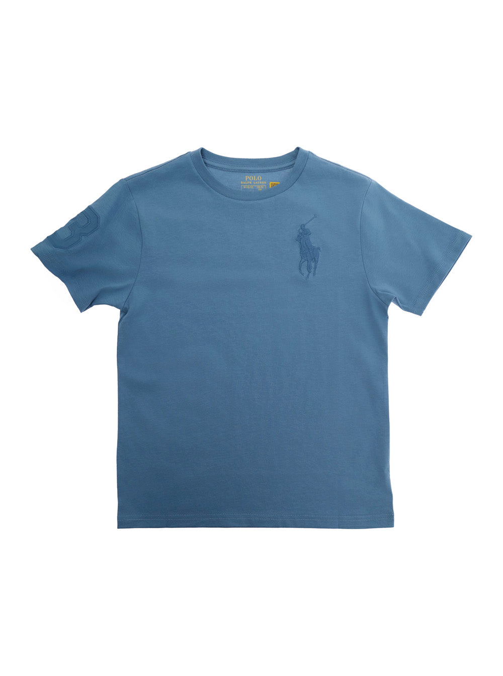 Logo-Embroidered Cotton T-Shirt — Blue