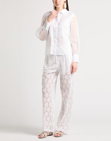 Woman Shirt White Size 10 Cotton