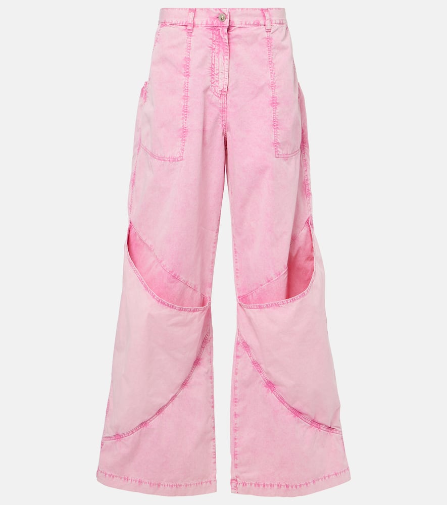 Diana asymmetric cotton canvas jeans