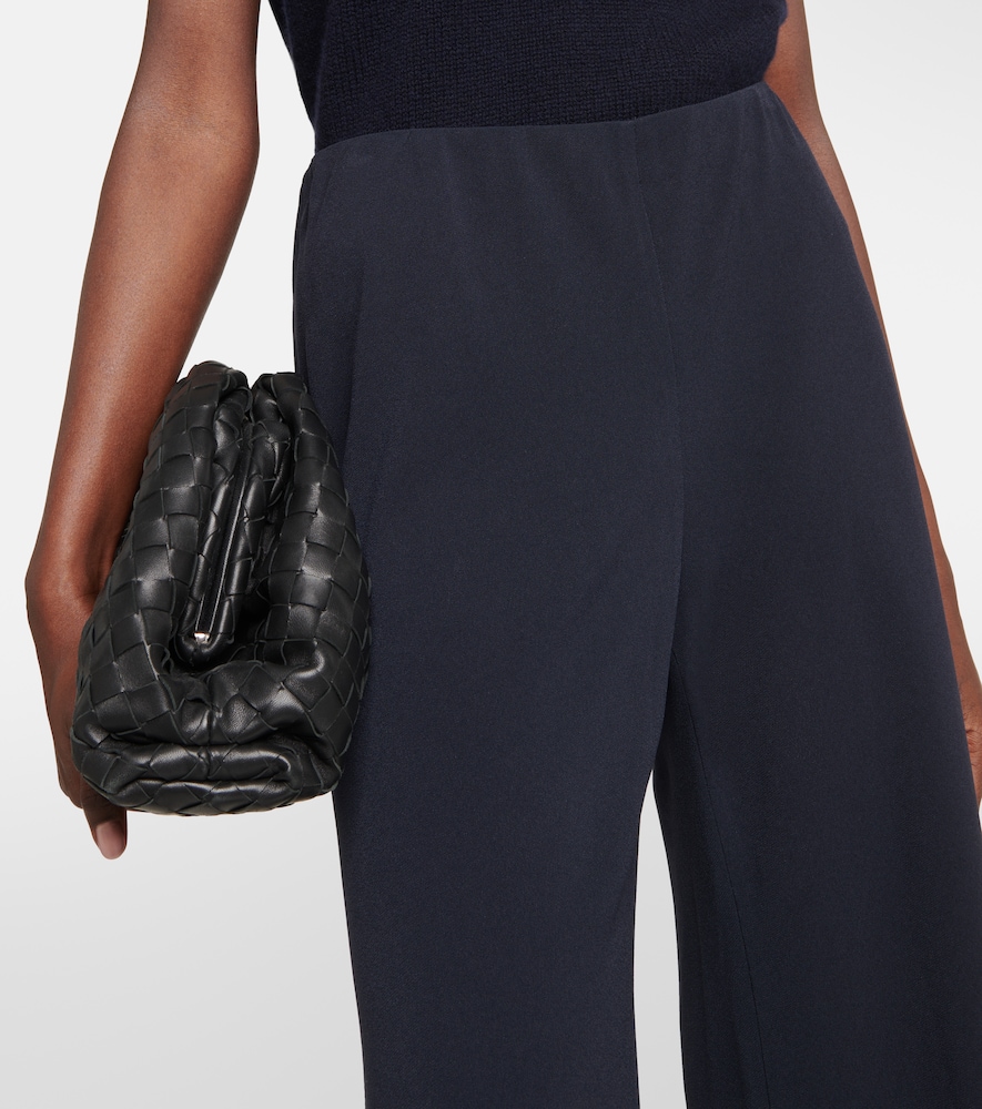 High-rise crêpe pants
