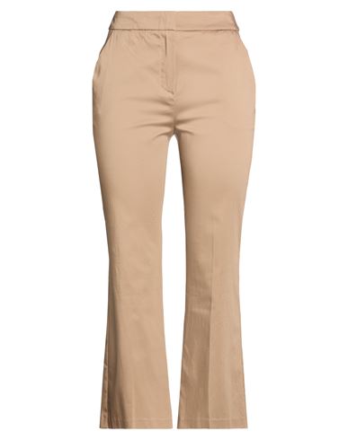 Woman Pants Light brown Size 4 Cotton, Elastane