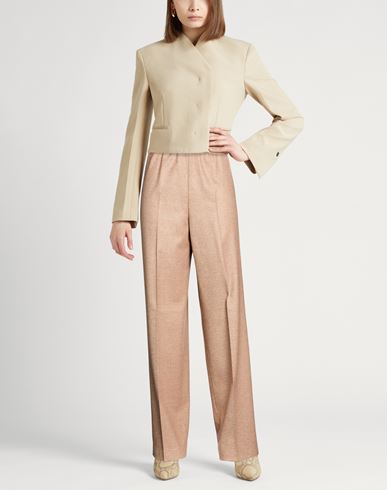 Woman Pants Beige Size 2 Wool, Viscose, Elastane