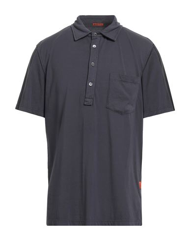 Man Polo shirt Charcoal Size L Cotton