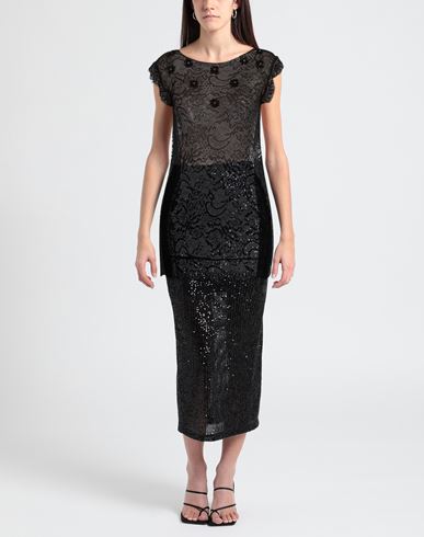 Woman Top Black Size 6 Polyamide, Nylon