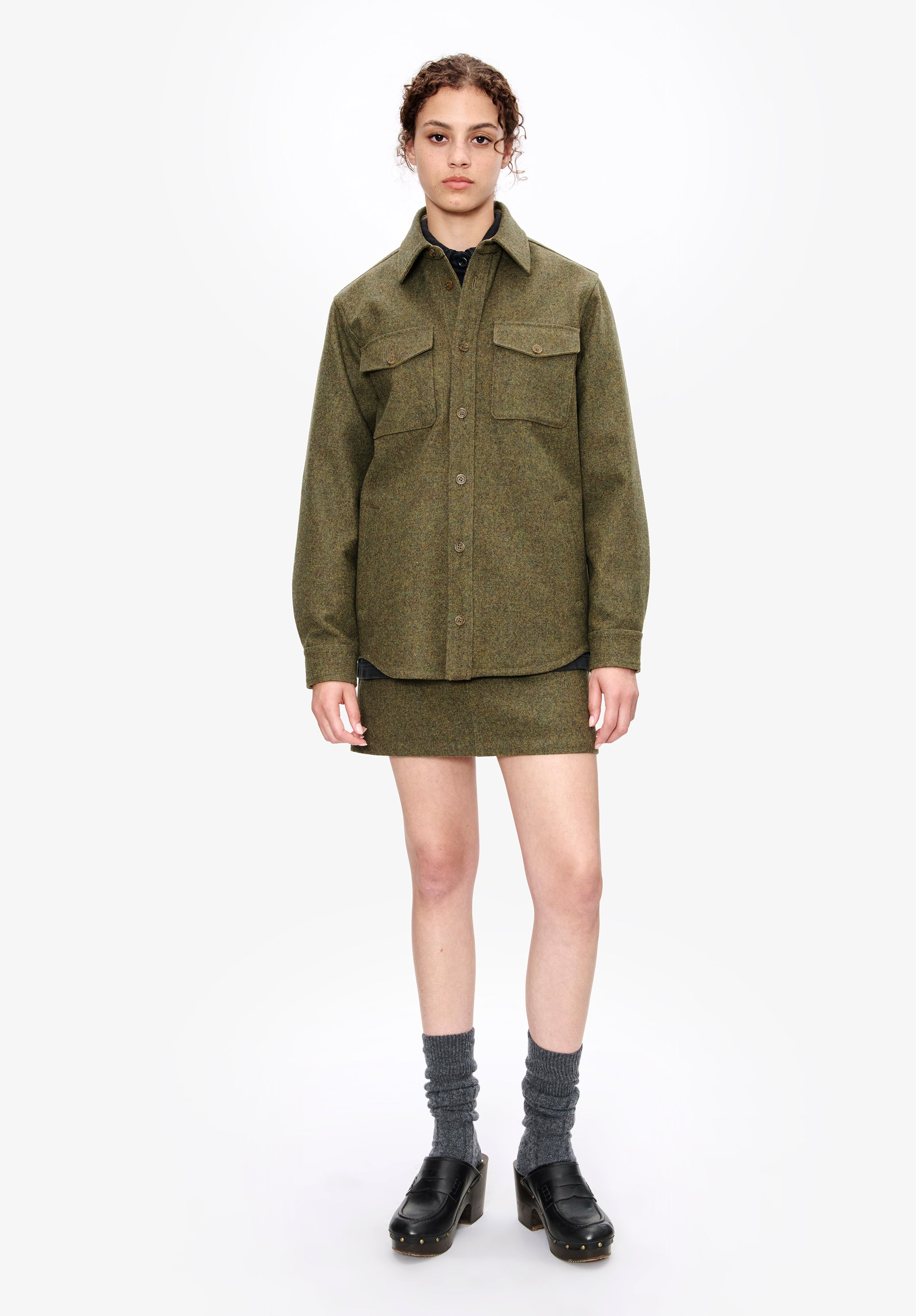 A. P.C. Women's Overshirt-jacket Size: 34 in Green