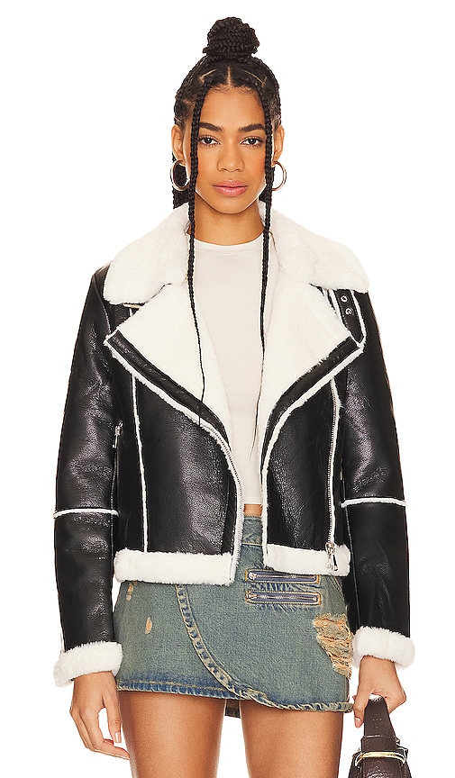 Superdown Genna Zip Up Jacket in Black. S. Also in